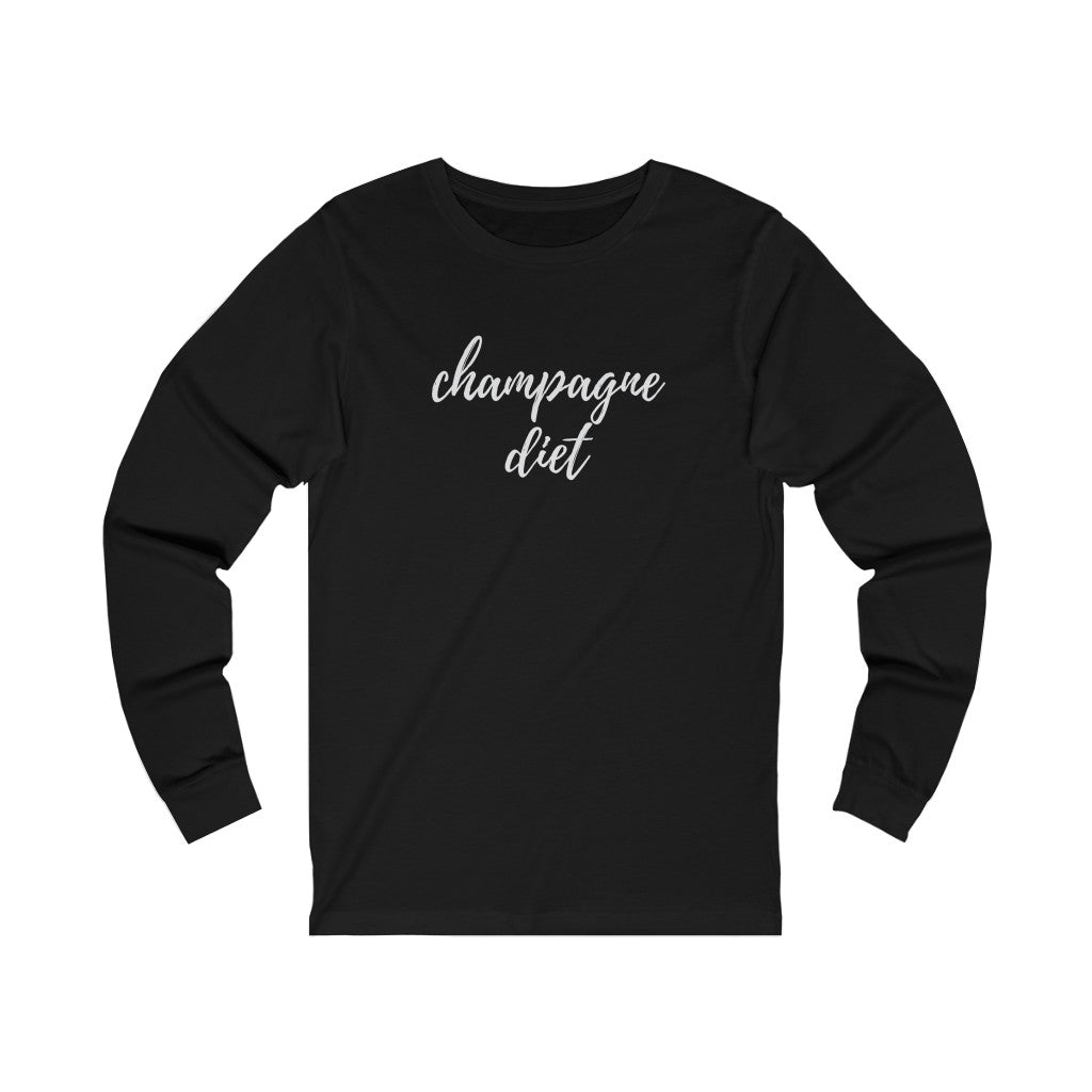 Diet - Unisex Jersey Long Sleeve Tee - Bubbles Make Me Happy