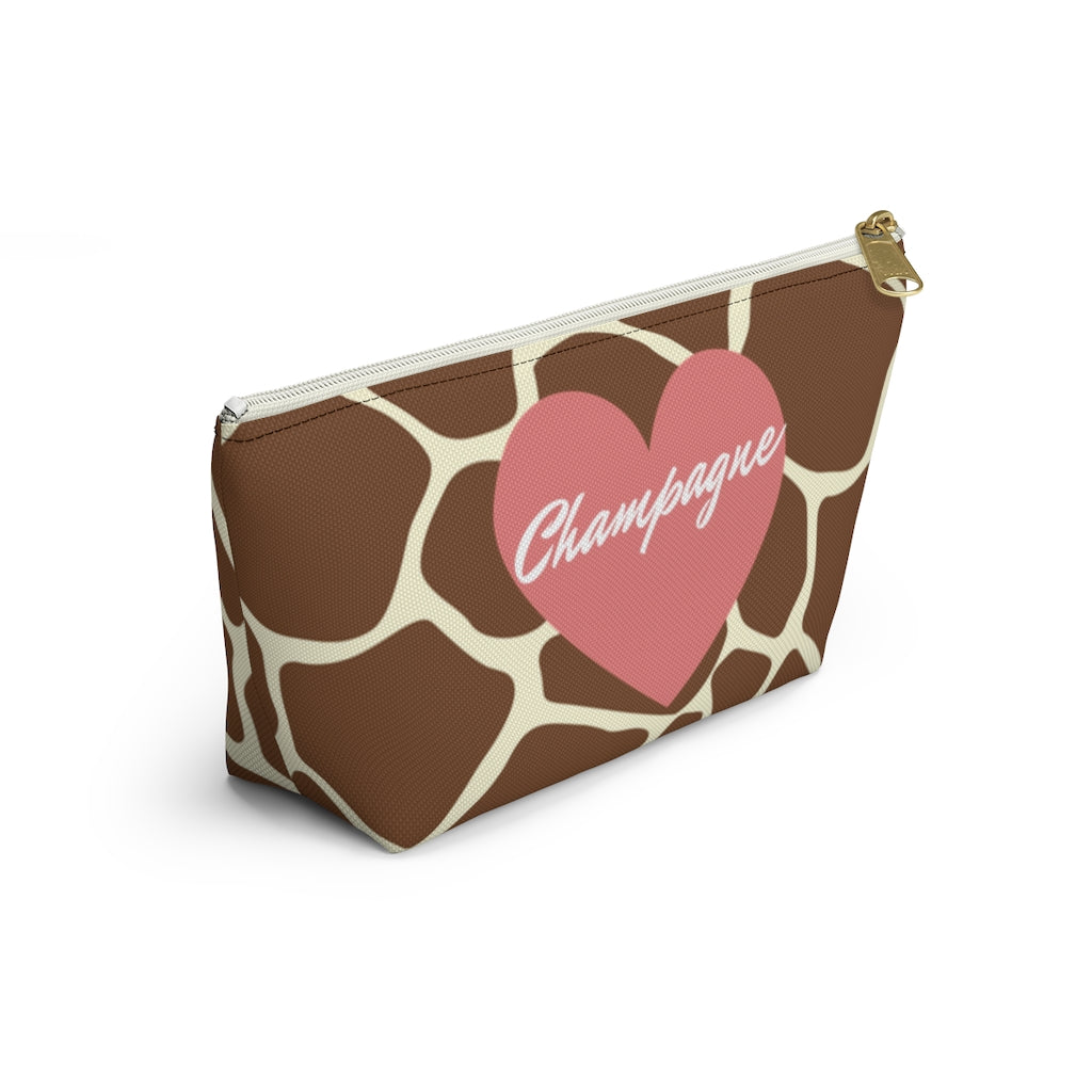 Giraffe - Accessory Pouch w T-bottom - Bubbles Make Me Happy