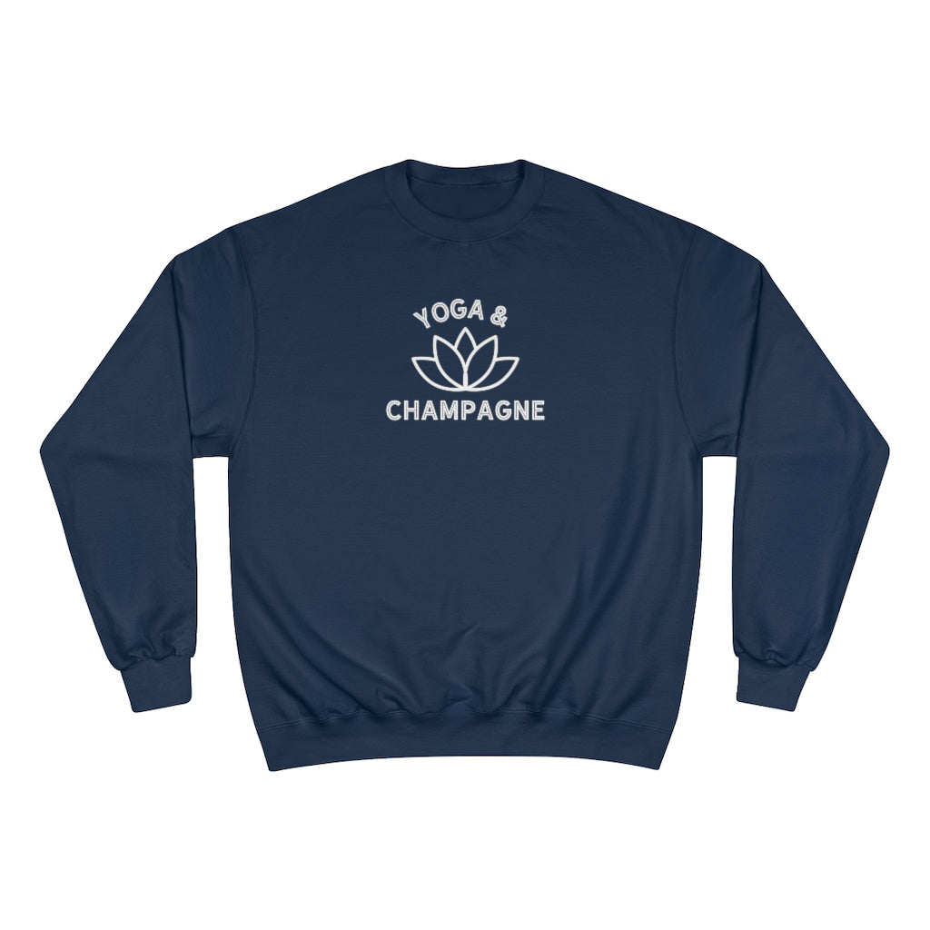 Yoga & Champagne - Champion Unisex Sweatshirt - Bubbles Make Me Happy