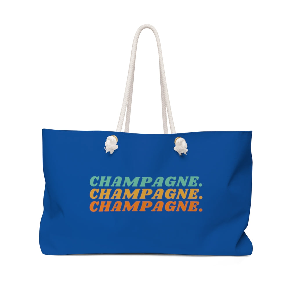 Champagne - Weekender Bag - Bubbles Make Me Happy