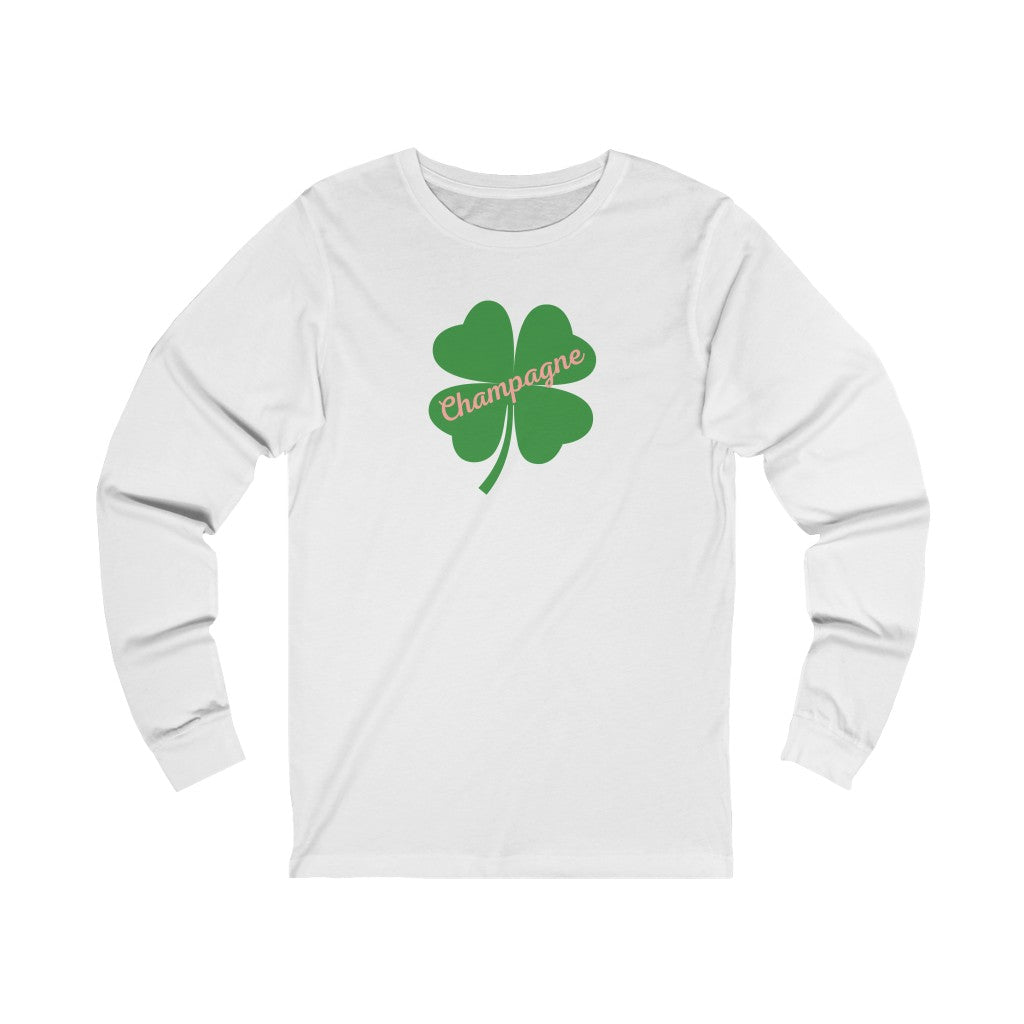 Clover - Unisex Jersey Long Sleeve Tee - Bubbles Make Me Happy