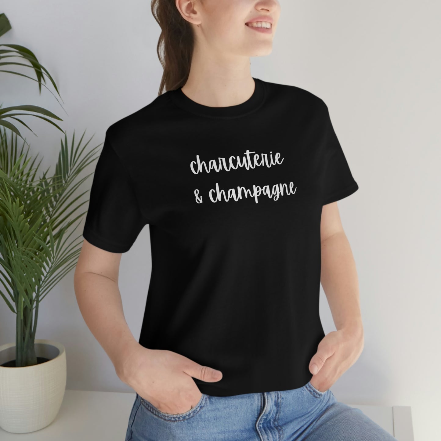 Charcuterie - Unisex Jersey Short Sleeve Tee - Bubbles Make Me Happy