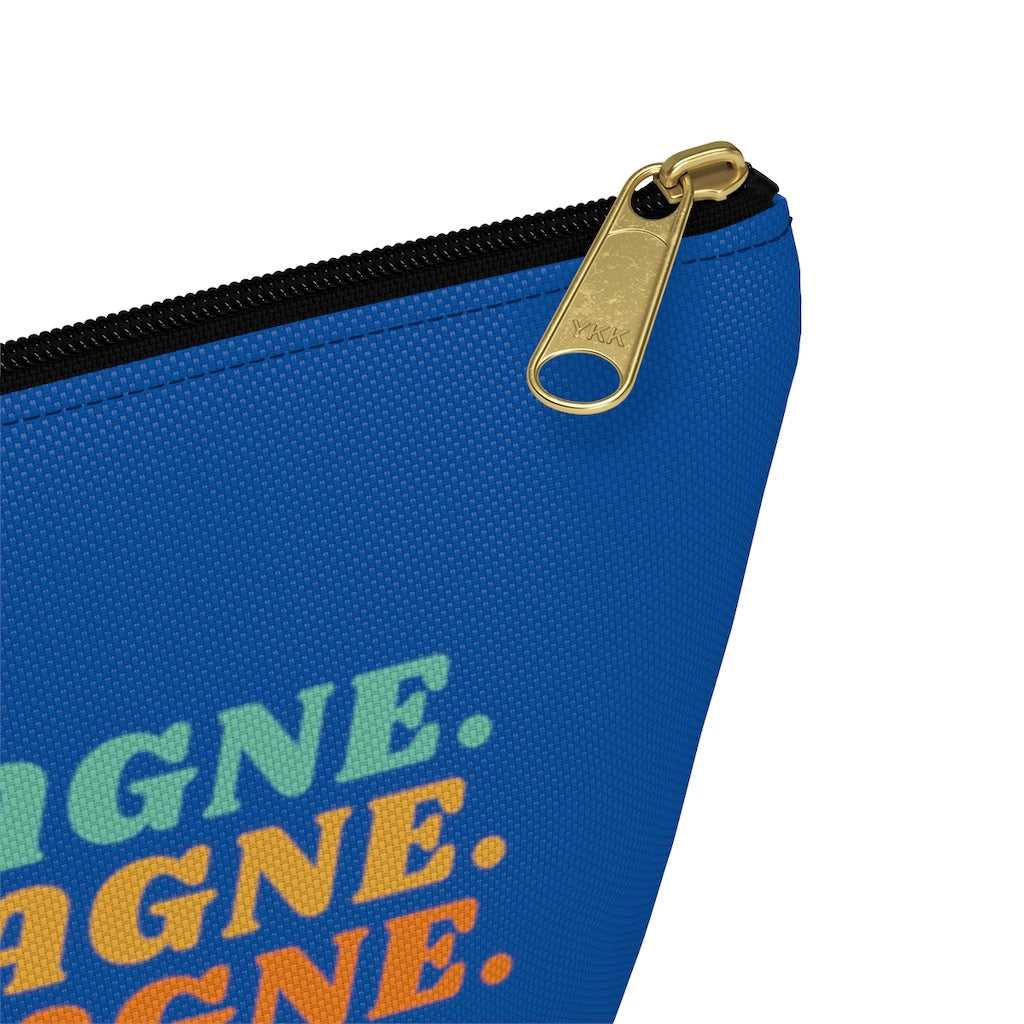 Champagne - Accessory Pouch w T-bottom - Bubbles Make Me Happy