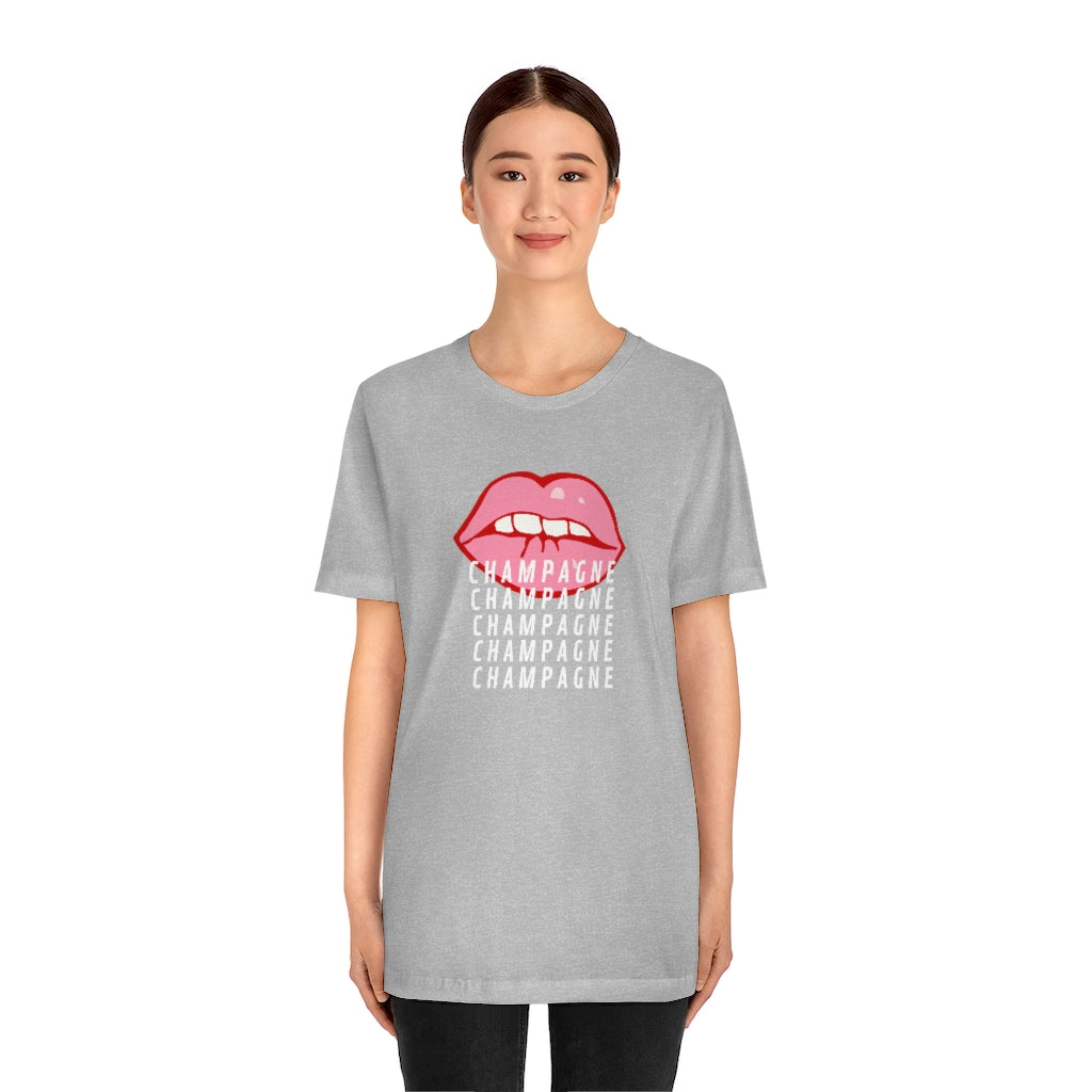 Pout - Unisex Jersey Short Sleeve Tee - Bubbles Make Me Happy