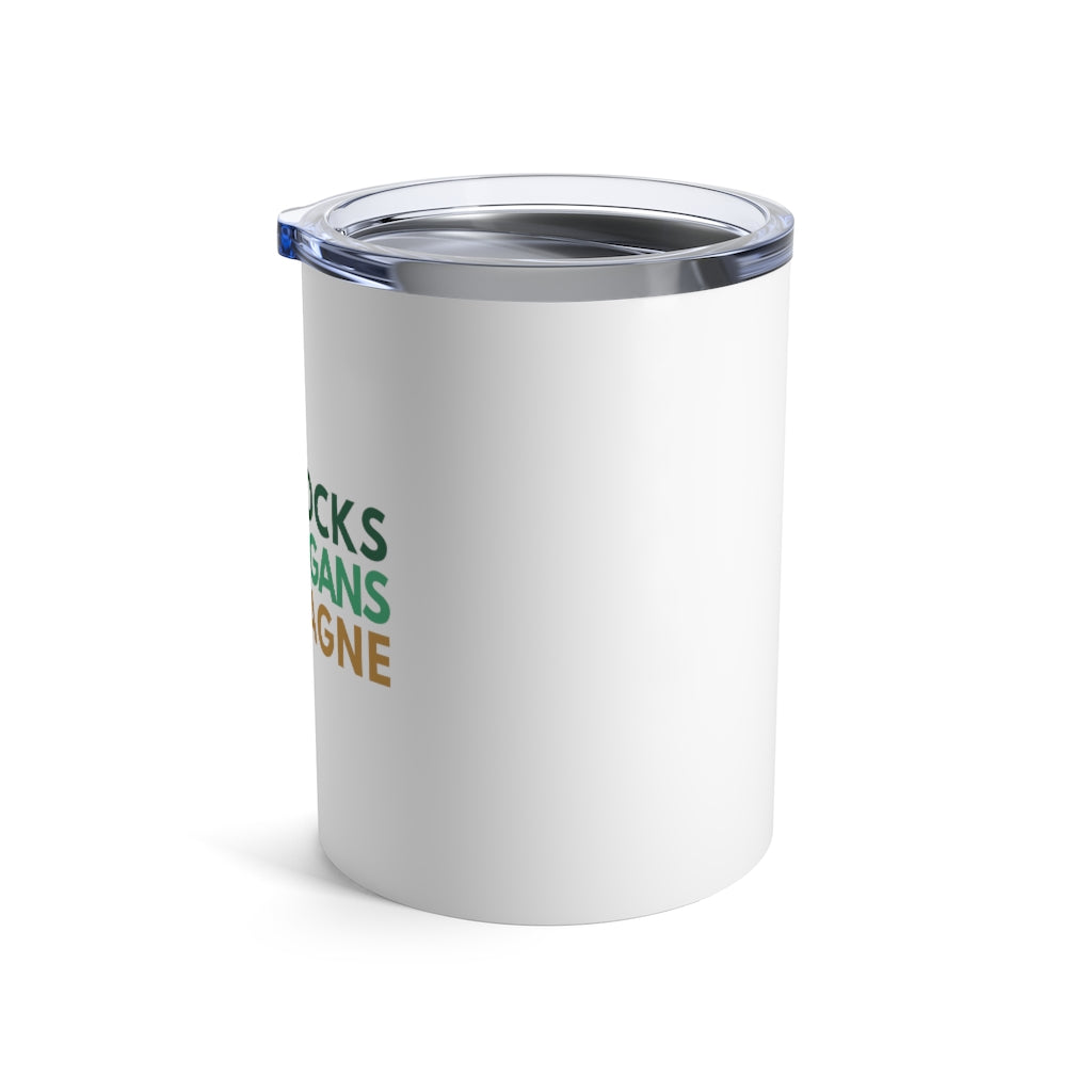 Shamrocks - White Tumbler 10oz - Bubbles Make Me Happy