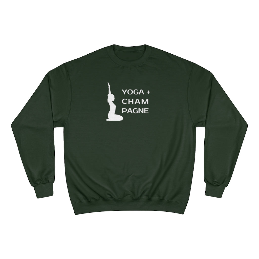 Yoga Pose - Champion Unisex Sweatshirt - Bubbles Make Me Happy
