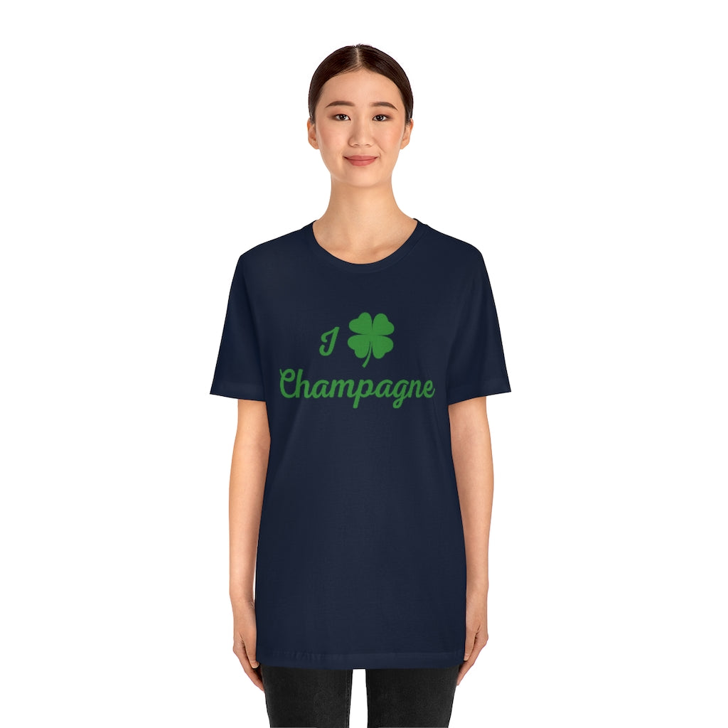 Shamrock Love - Unisex Jersey Short Sleeve Tee - Bubbles Make Me Happy