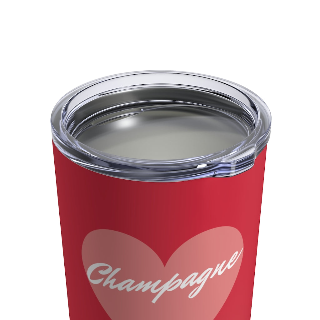 Heart - Brick Red Tumbler 10oz - Bubbles Make Me Happy