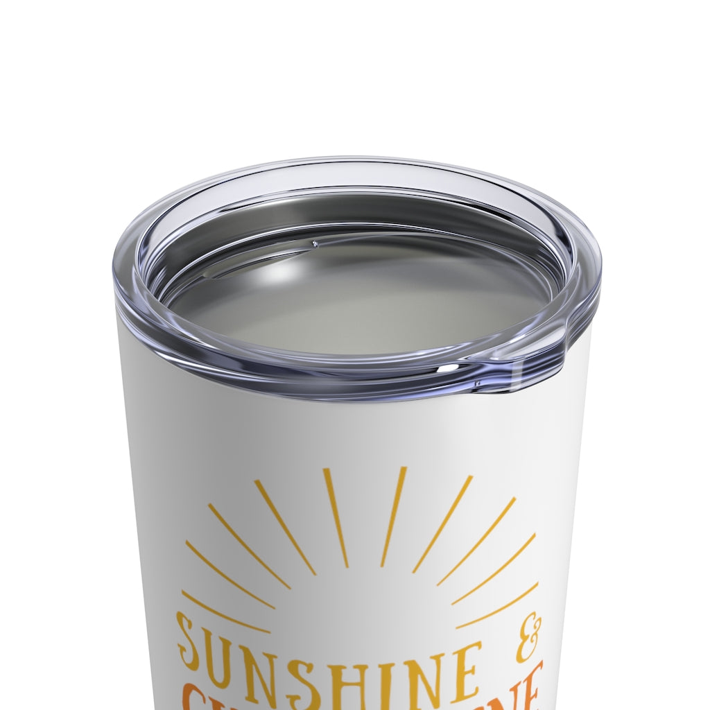 Sun - White Tumbler 10oz - Bubbles Make Me Happy