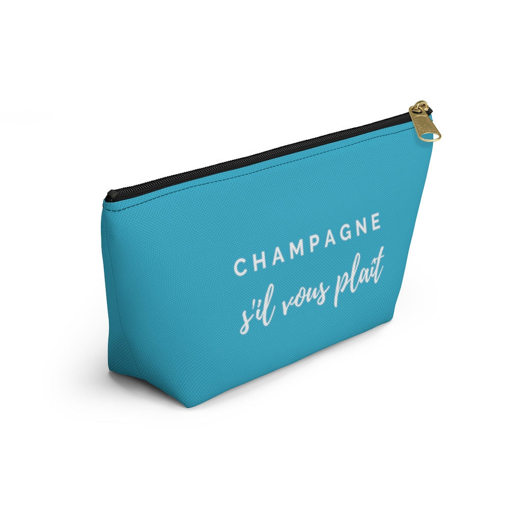 S'il Vous Plaît - Aqua Accessory Pouch w T-bottom - Bubbles Make Me Happy