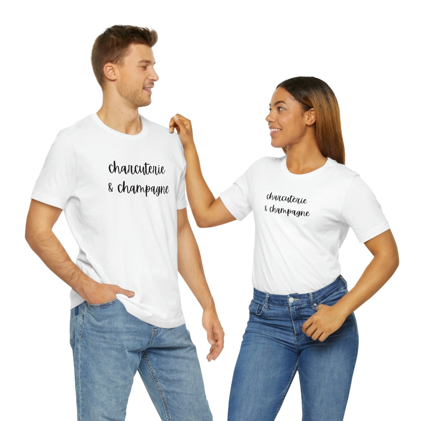 Charcuterie - Unisex Jersey Short Sleeve Tee - Bubbles Make Me Happy