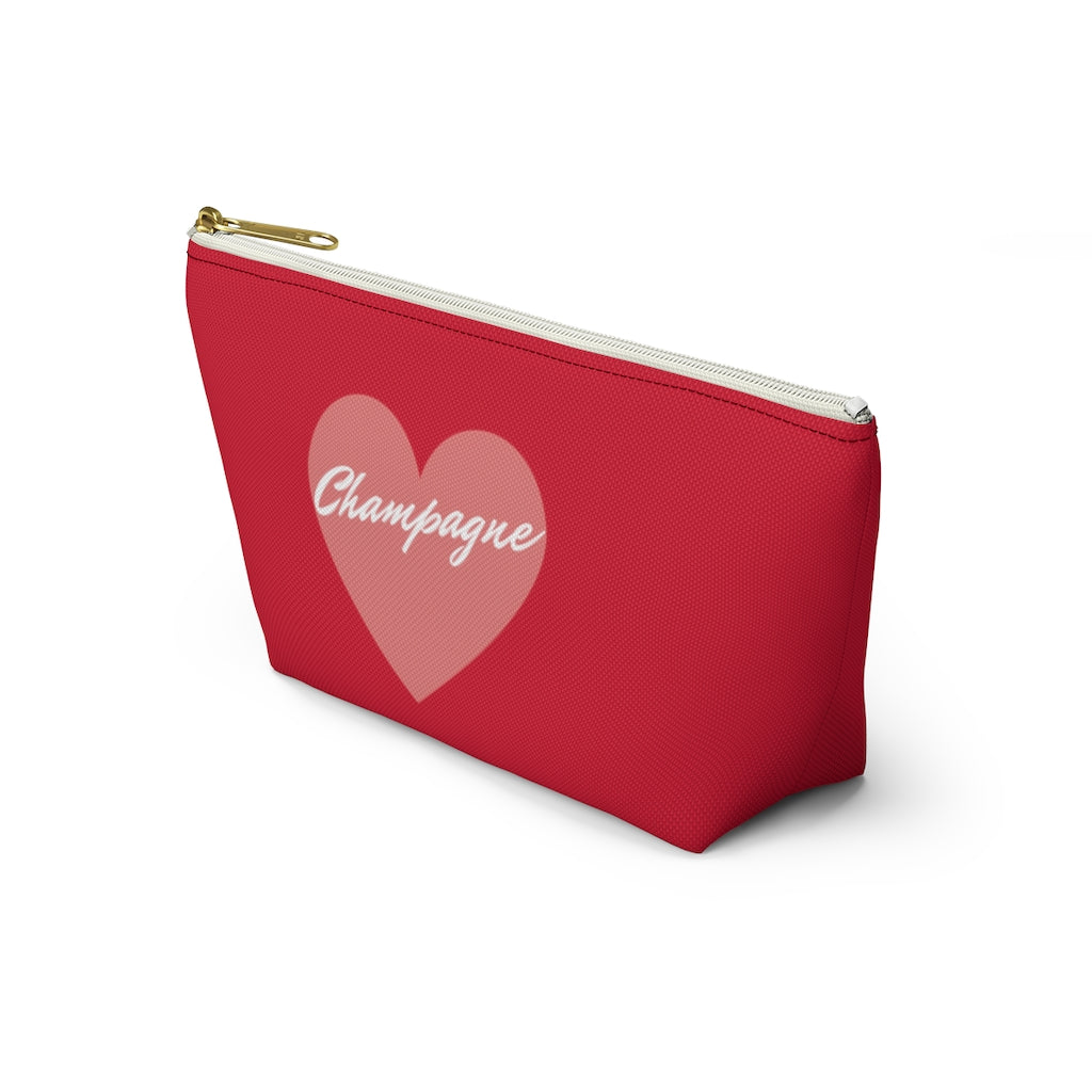 Heart - Accessory Pouch w T-bottom - Bubbles Make Me Happy