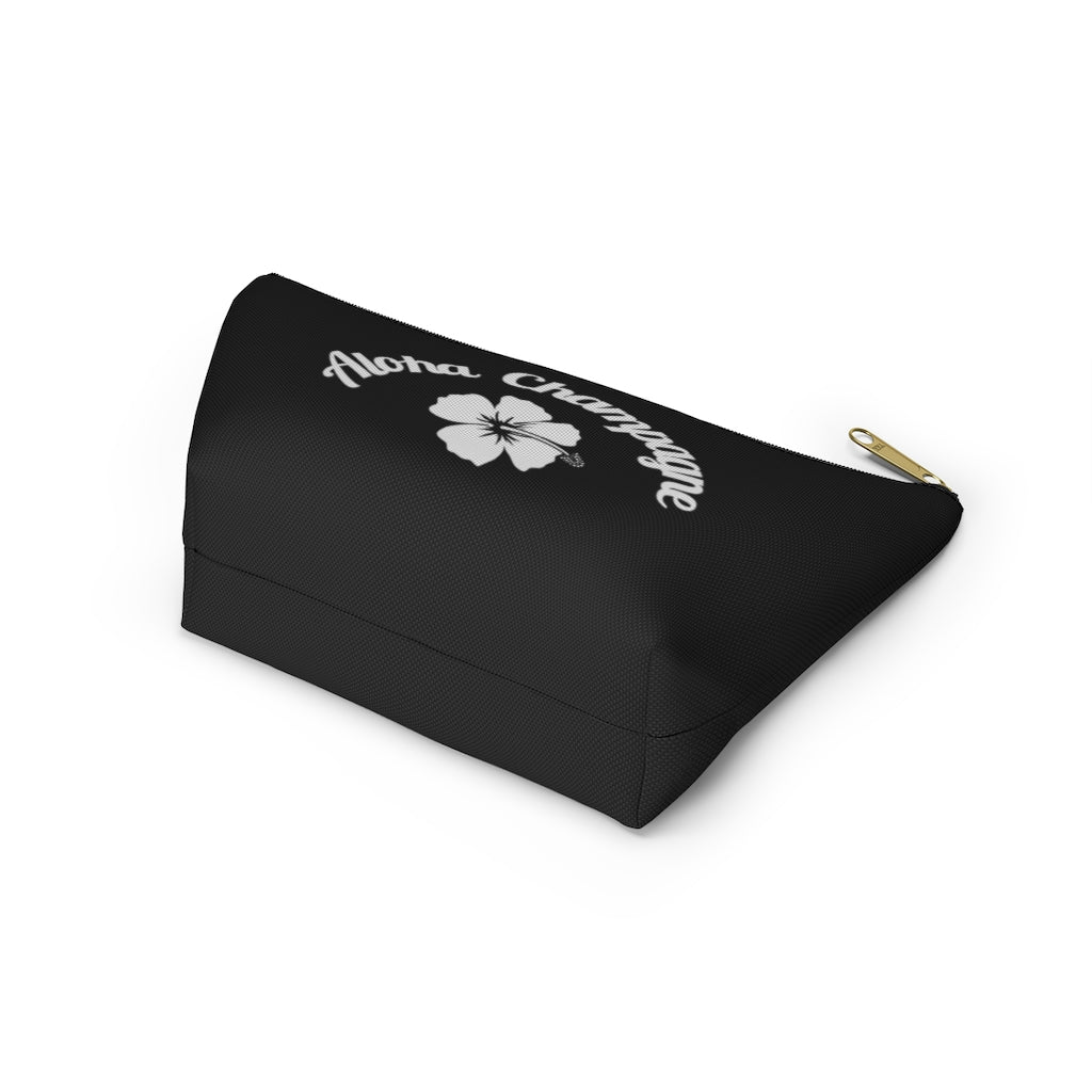 Aloha - Black Accessory Pouch w T-bottom - Bubbles Make Me Happy