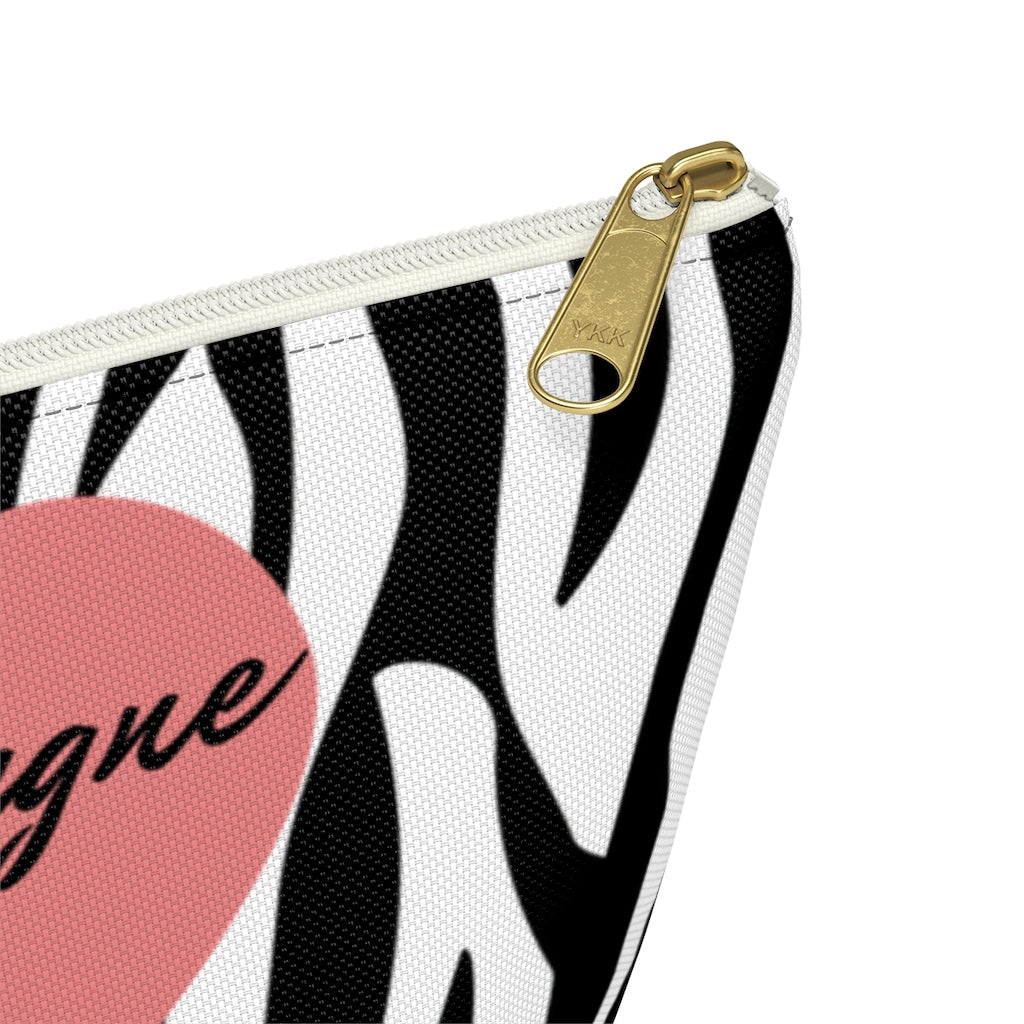 Zebra - Accessory Pouch w T-bottom - Bubbles Make Me Happy