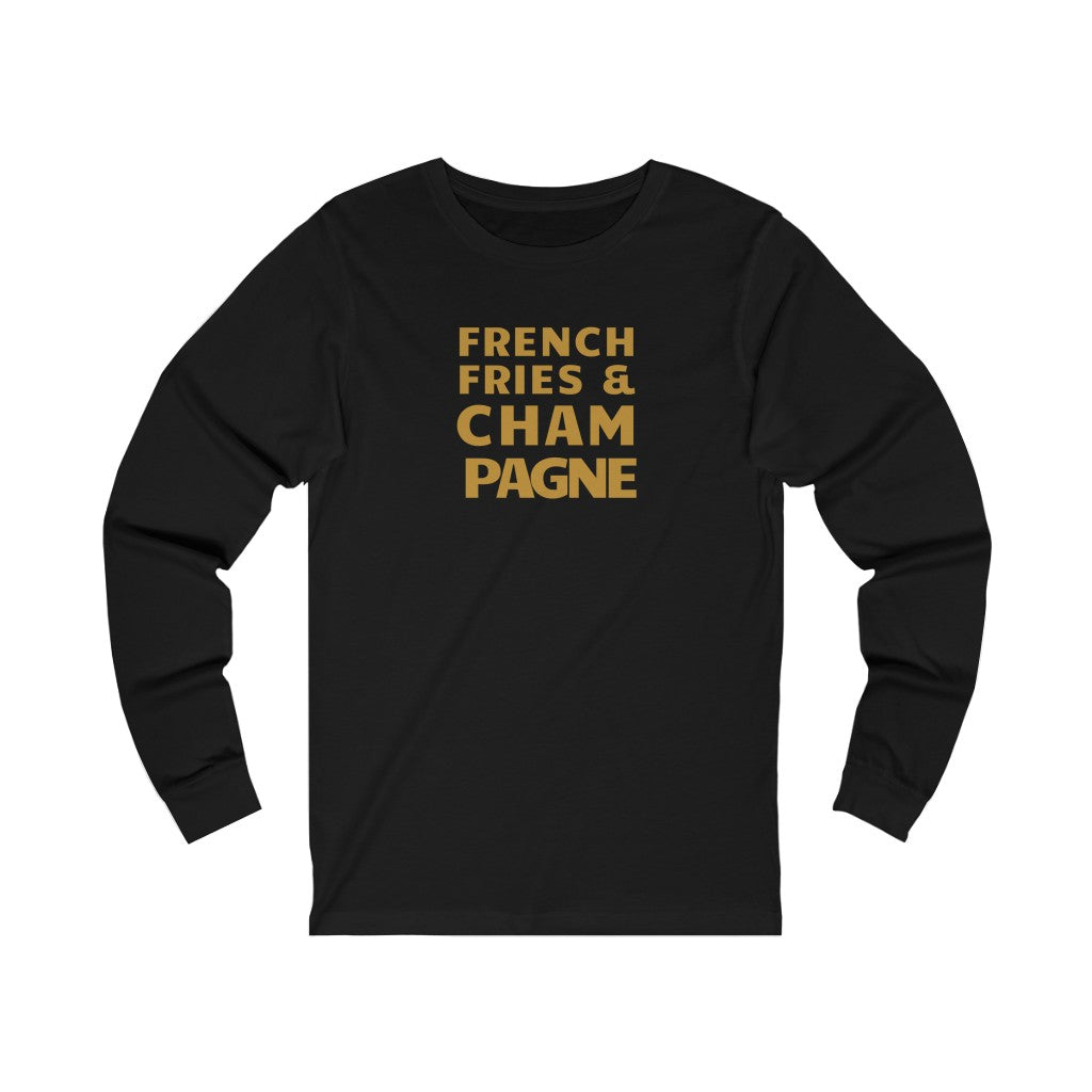 French Fries - Unisex Jersey Long Sleeve Tee - Bubbles Make Me Happy