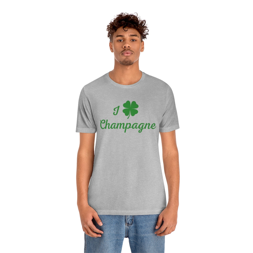 Shamrock Love - Unisex Jersey Short Sleeve Tee - Bubbles Make Me Happy