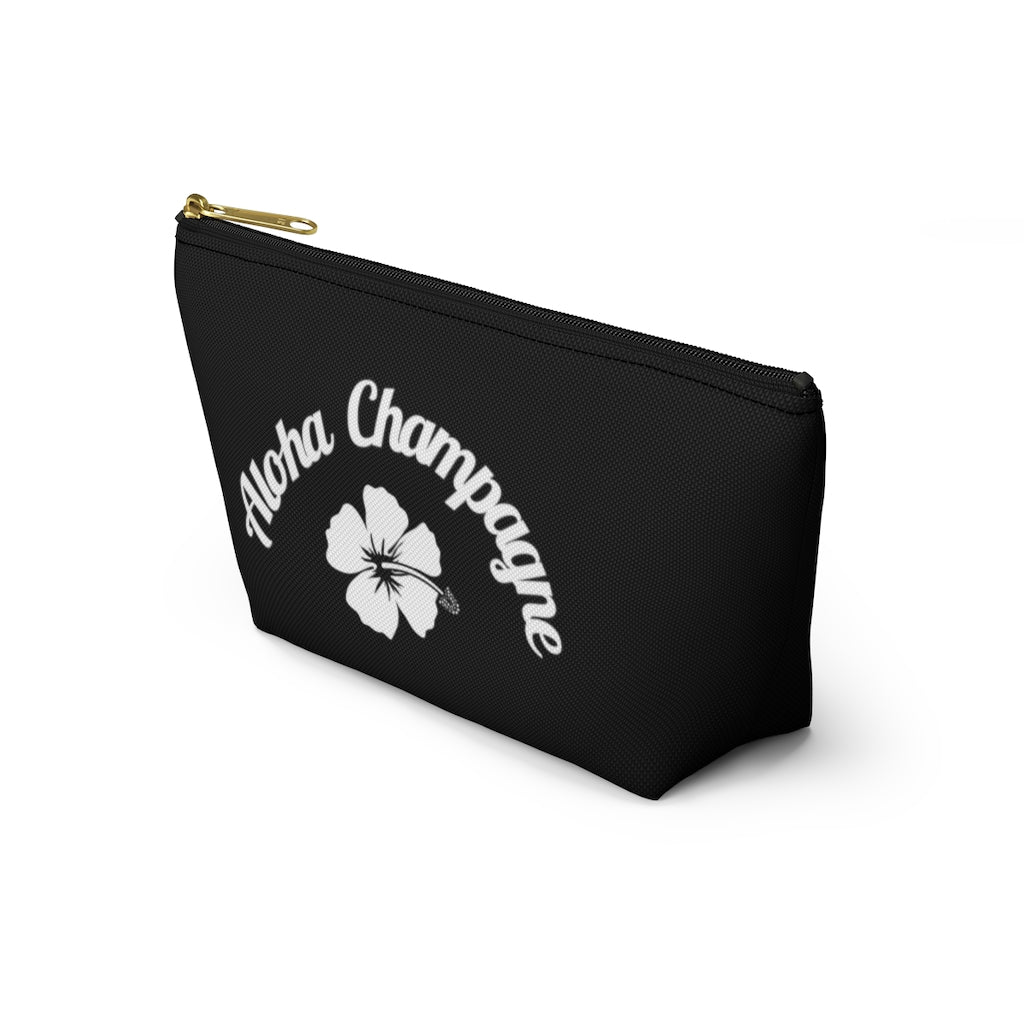 Aloha - Black Accessory Pouch w T-bottom - Bubbles Make Me Happy