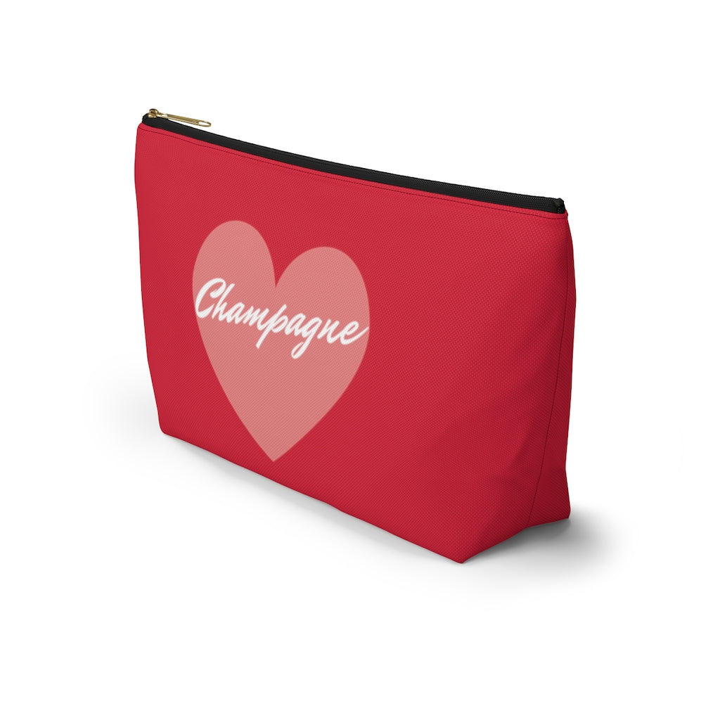 Heart - Accessory Pouch w T-bottom - Bubbles Make Me Happy