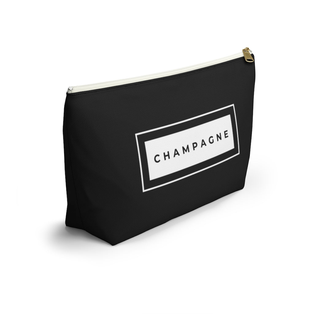 Champagne Classic - Accessory Pouch w T-bottom - Bubbles Make Me Happy