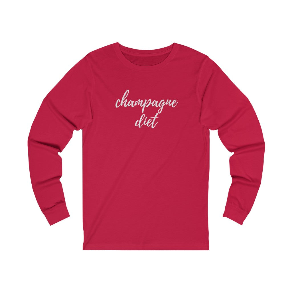 Diet - Unisex Jersey Long Sleeve Tee - Bubbles Make Me Happy