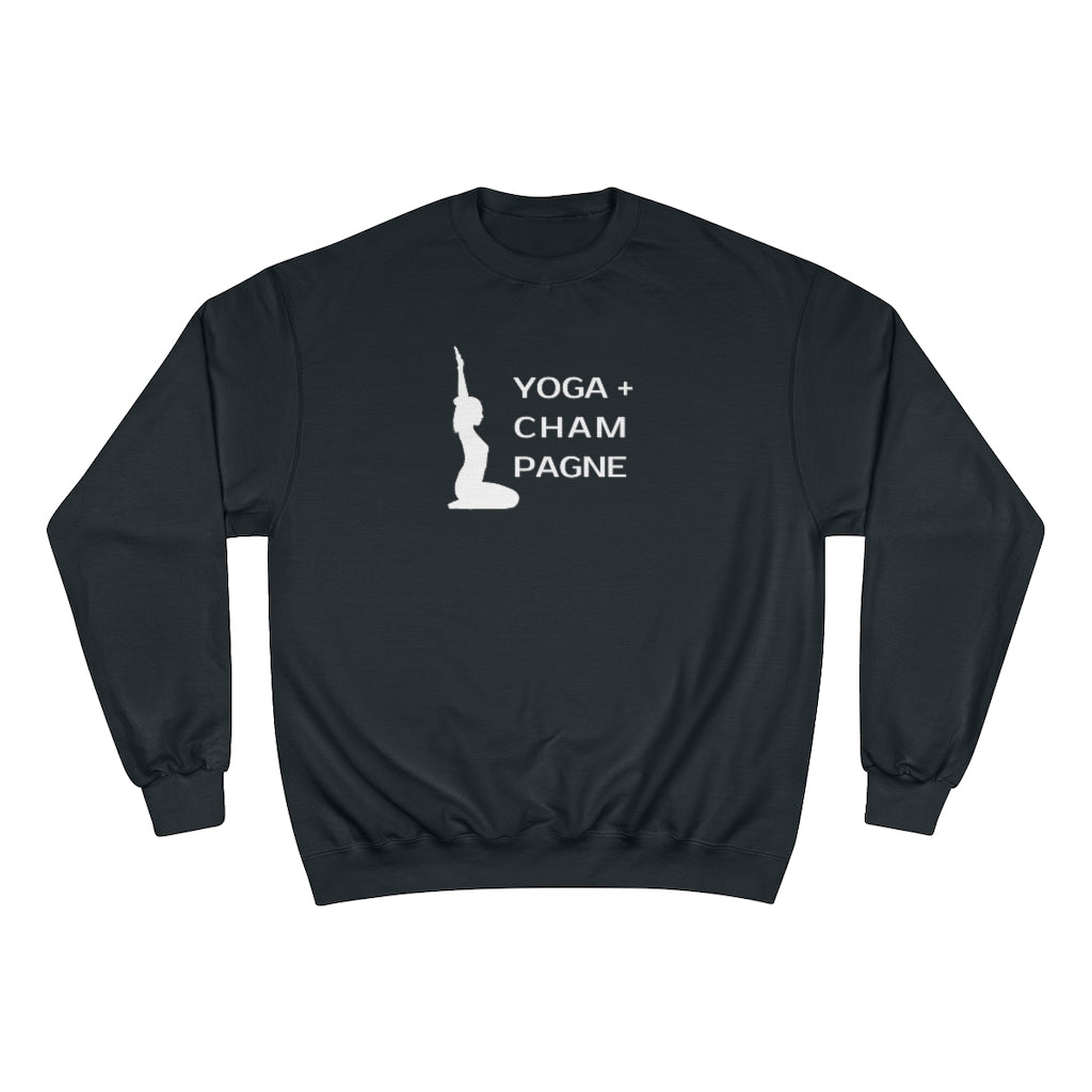 Yoga Pose - Champion Unisex Sweatshirt - Bubbles Make Me Happy