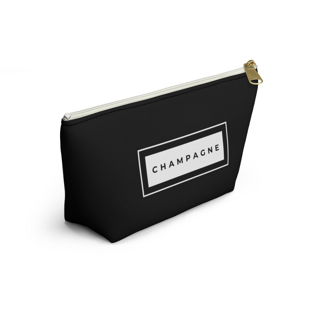Champagne Classic - Accessory Pouch w T-bottom - Bubbles Make Me Happy