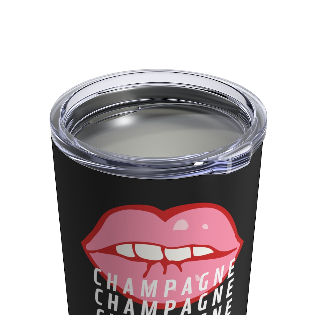 Mouth - Black Tumbler 10oz - Bubbles Make Me Happy