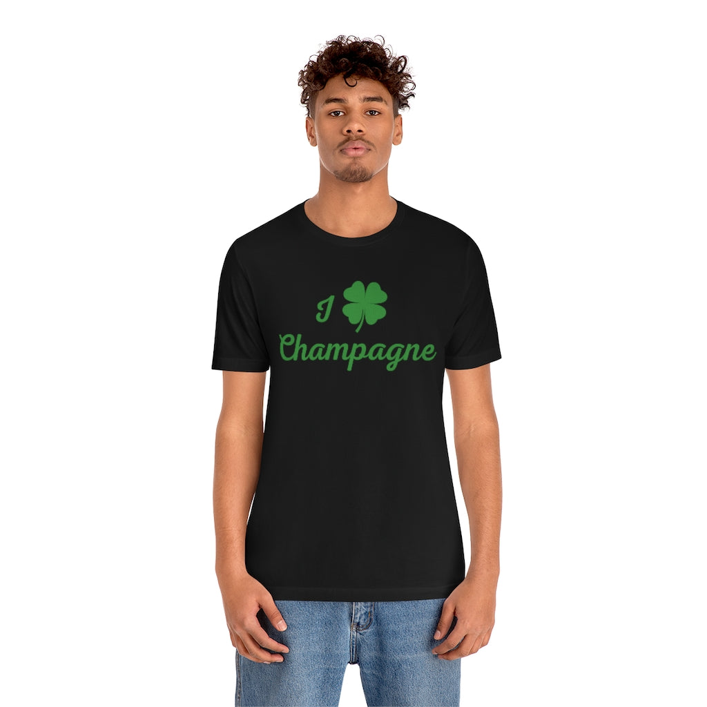 Shamrock Love - Unisex Jersey Short Sleeve Tee - Bubbles Make Me Happy