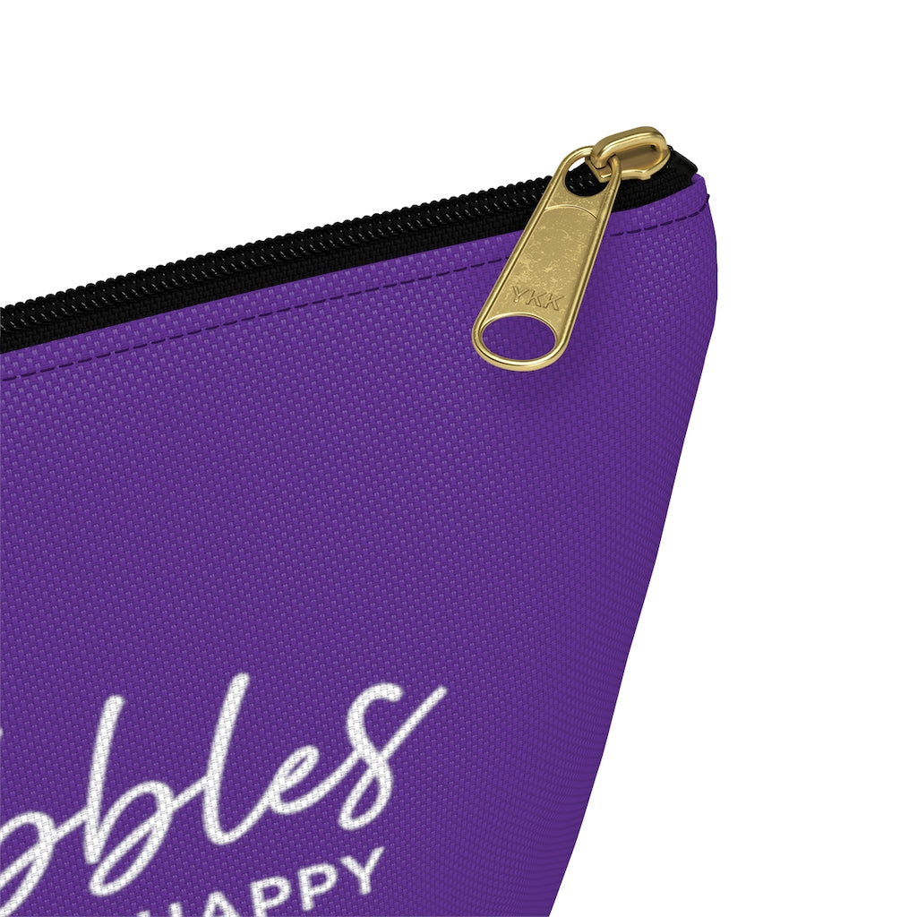 Bubbles - Deep Violet Accessory Pouch w T-bottom - Bubbles Make Me Happy