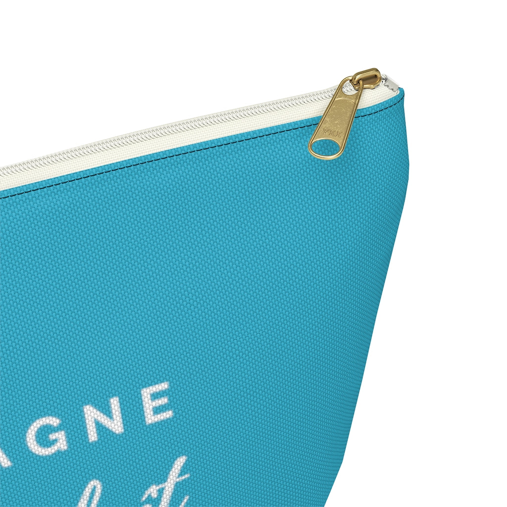 S'il Vous Plaît - Aqua Accessory Pouch w T-bottom - Bubbles Make Me Happy