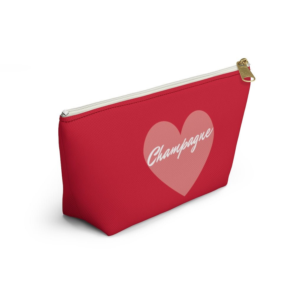 Heart - Accessory Pouch w T-bottom - Bubbles Make Me Happy