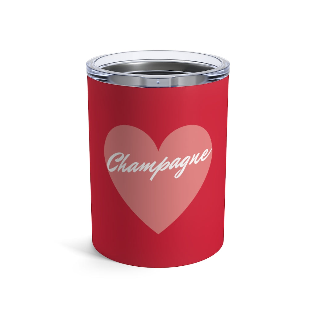 Heart - Brick Red Tumbler 10oz - Bubbles Make Me Happy