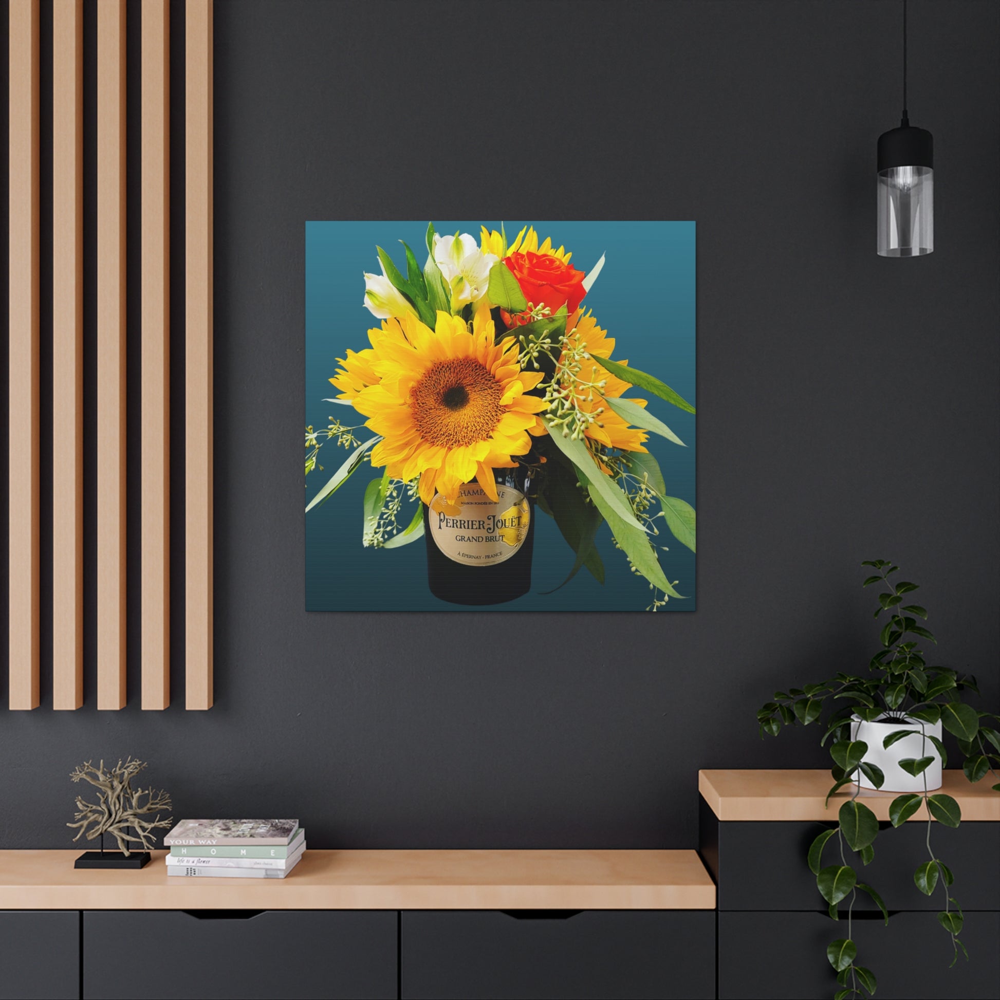 PJ Sunny Sunflowers - Canvas Gallery Wrap - Bubbles Make Me Happy