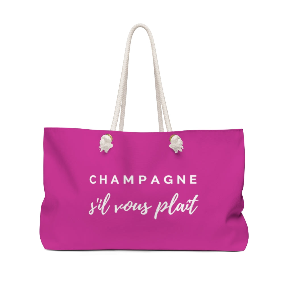 S'il Vous Plaît - Violet Weekender Bag - Bubbles Make Me Happy