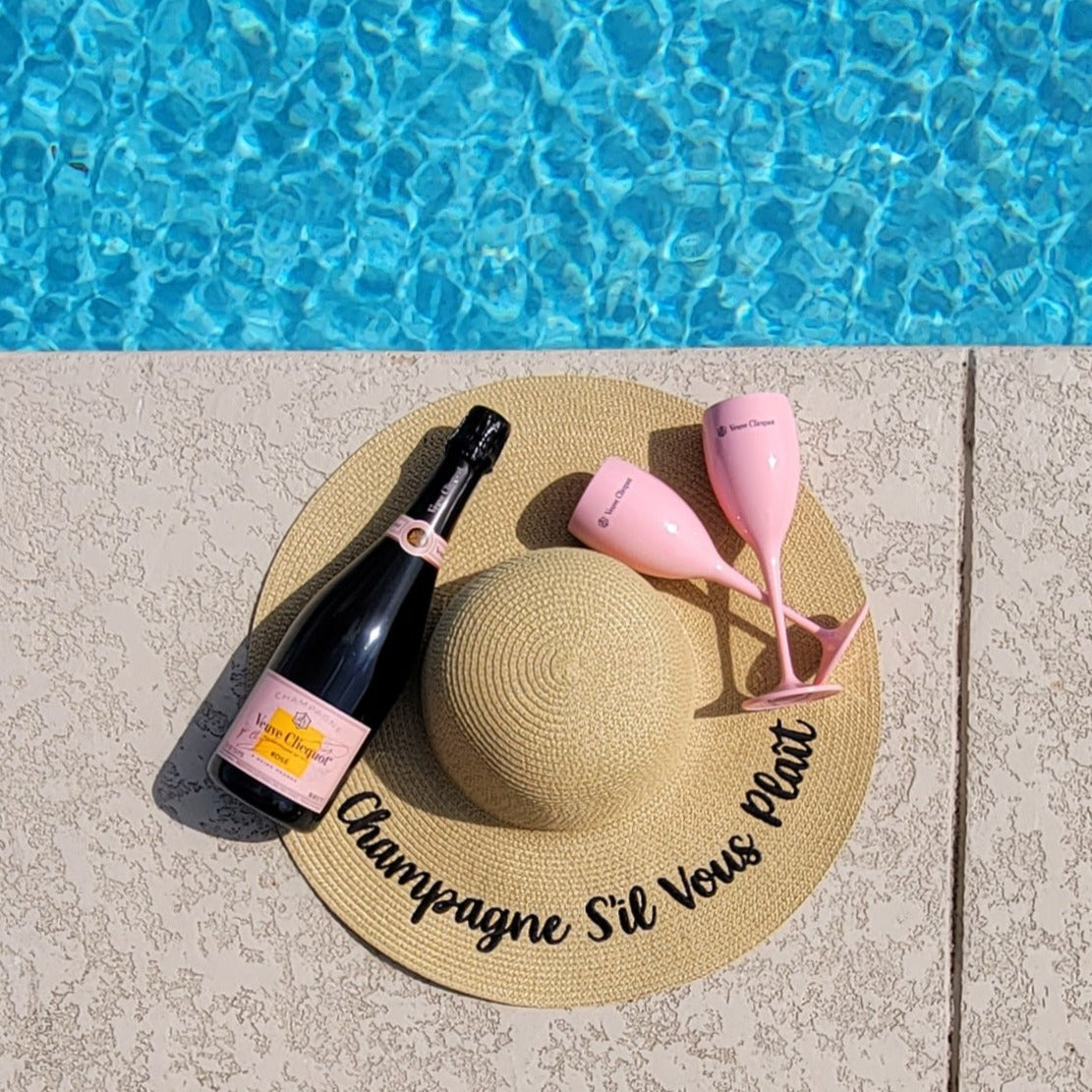 Champagne S'il Vous Plaît - Floppy Hat - Bubbles Make Me Happy