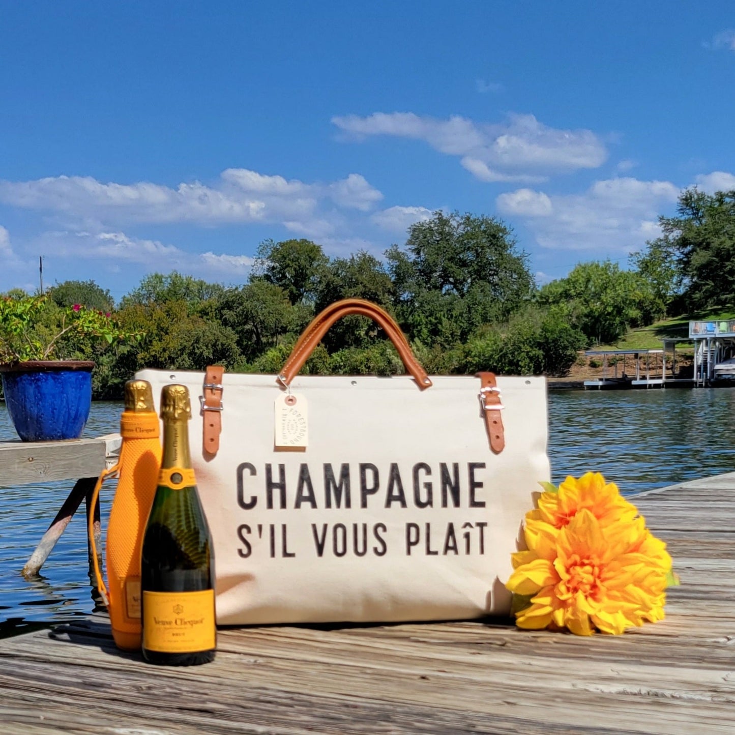 Champagne S'il Vous Plaît - Forestbound Utility Overnight Bag - Bubbles Make Me Happy