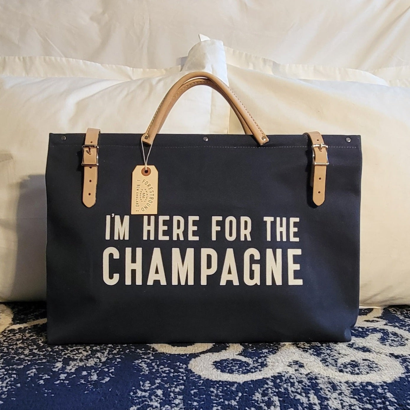 I'm Here For The Champagne - Forestbound Utility Overnight Bag - Bubbles Make Me Happy
