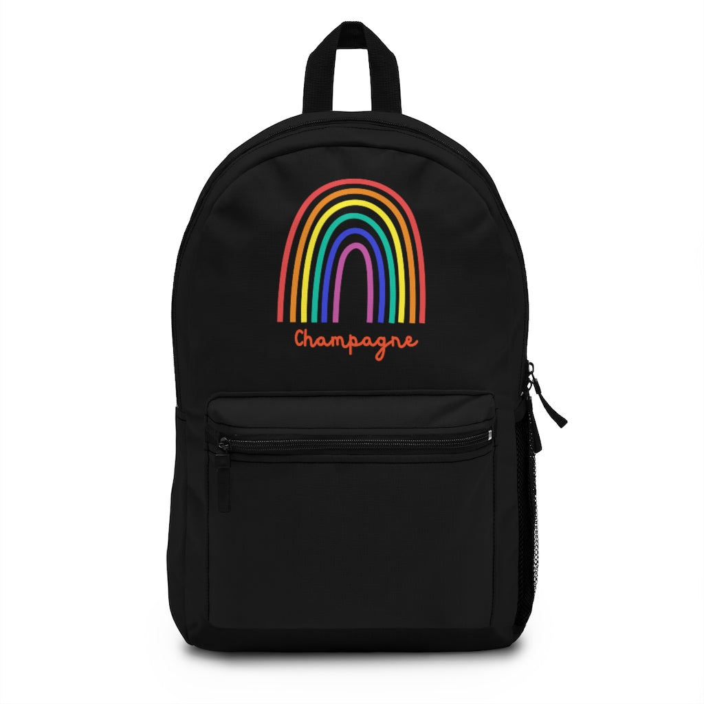 Champagne Rainbow - Backpack - Bubbles Make Me Happy