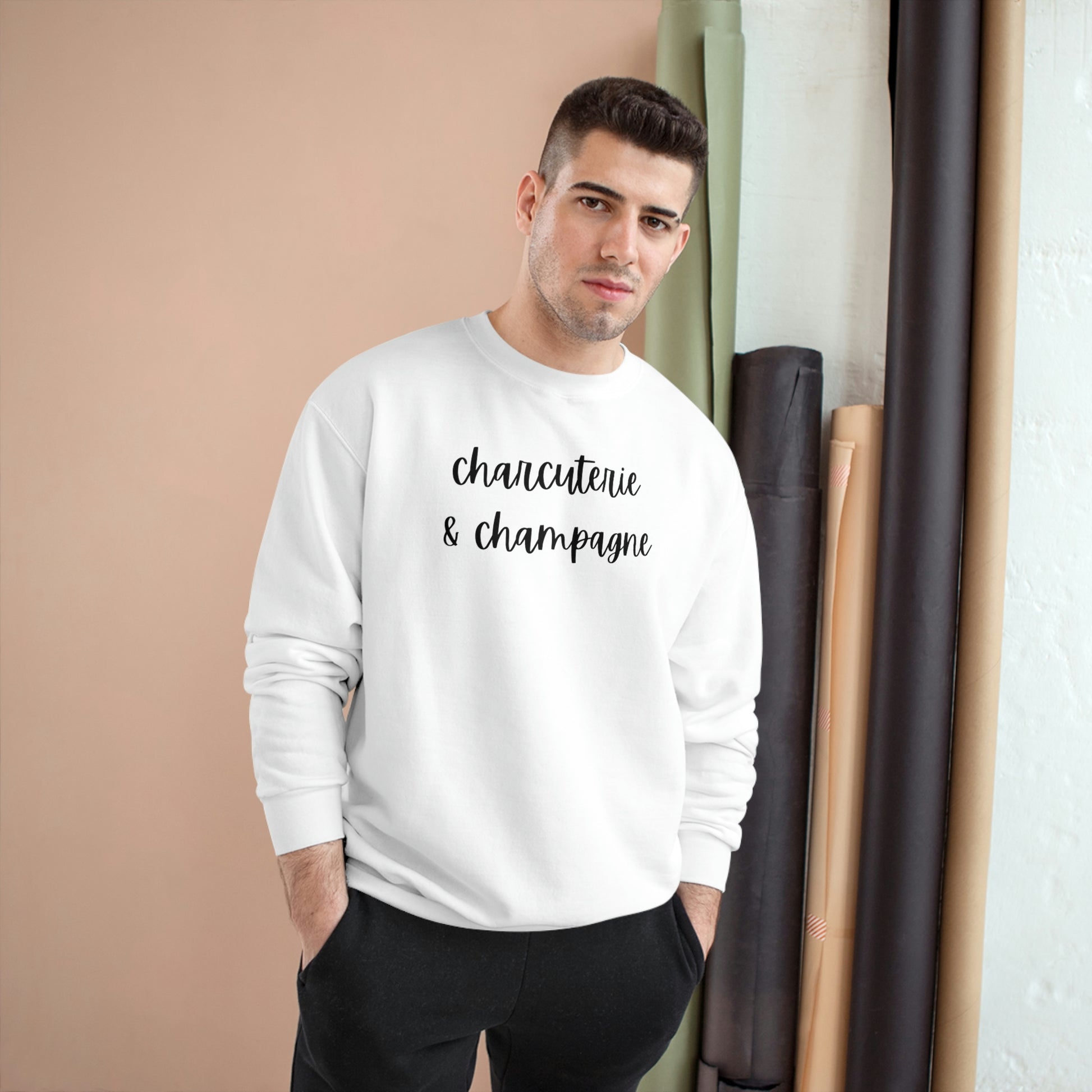 Charcuterie - Champion Sweatshirt - Bubbles Make Me Happy