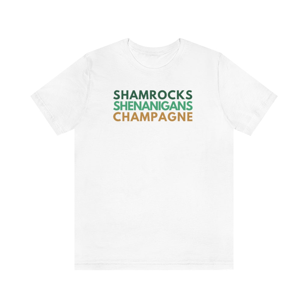 Shamrocks - Unisex Jersey Short Sleeve Tee - Bubbles Make Me Happy
