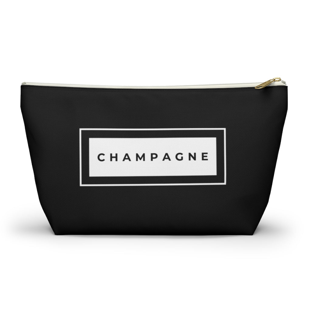 Champagne Classic - Accessory Pouch w T-bottom - Bubbles Make Me Happy