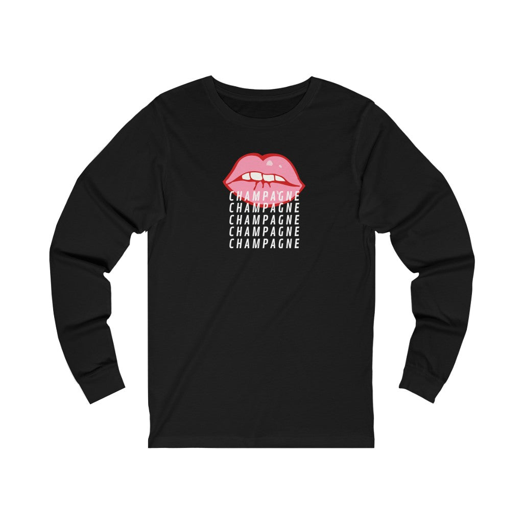 Mouth - Unisex Jersey Long Sleeve Tee - Bubbles Make Me Happy