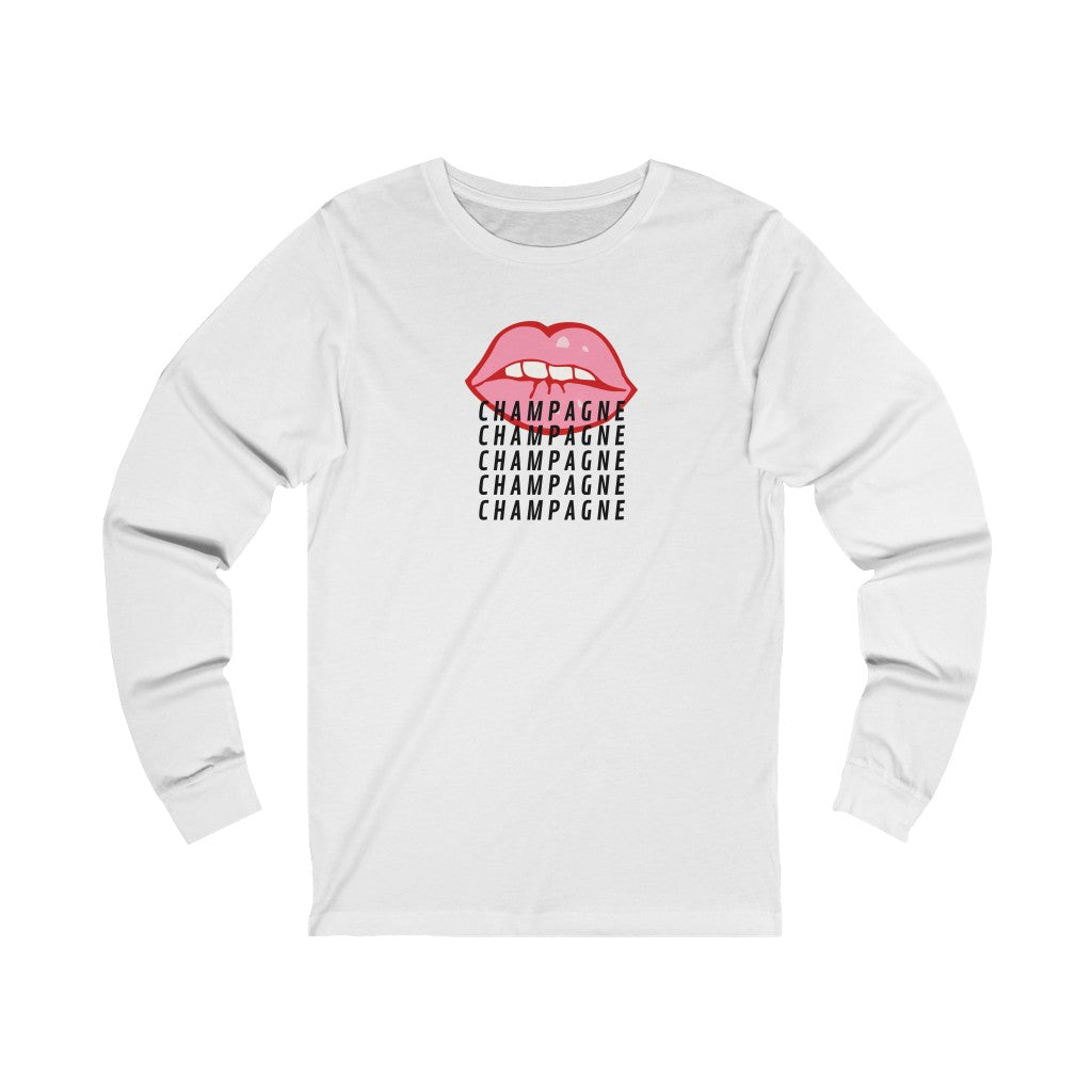 Mouth - Unisex Jersey Long Sleeve Tee - Bubbles Make Me Happy