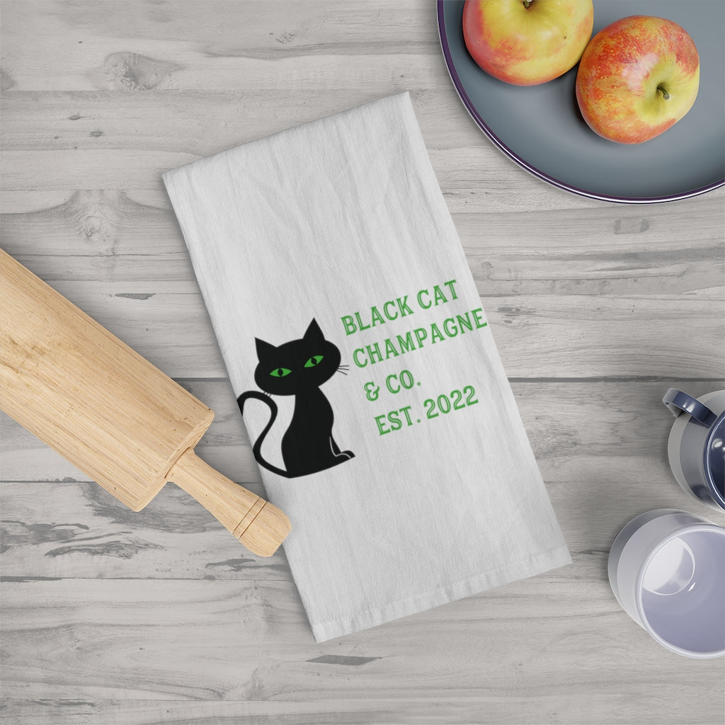 Black Cat - Tea Towel - Bubbles Make Me Happy